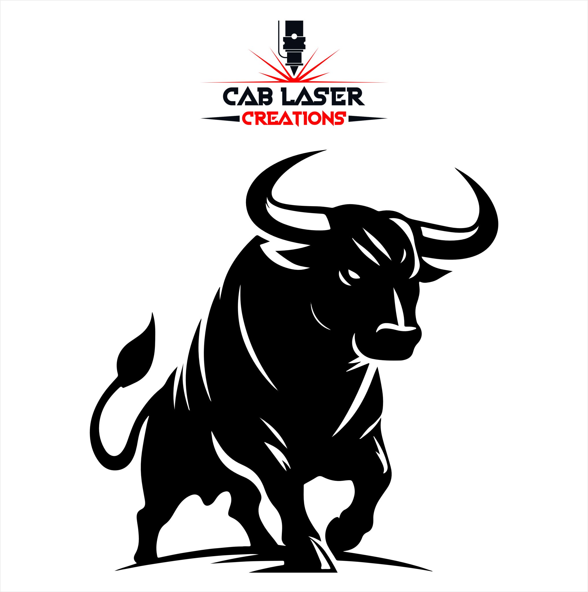 03 Angry Bull Silhouette Steel Cutout