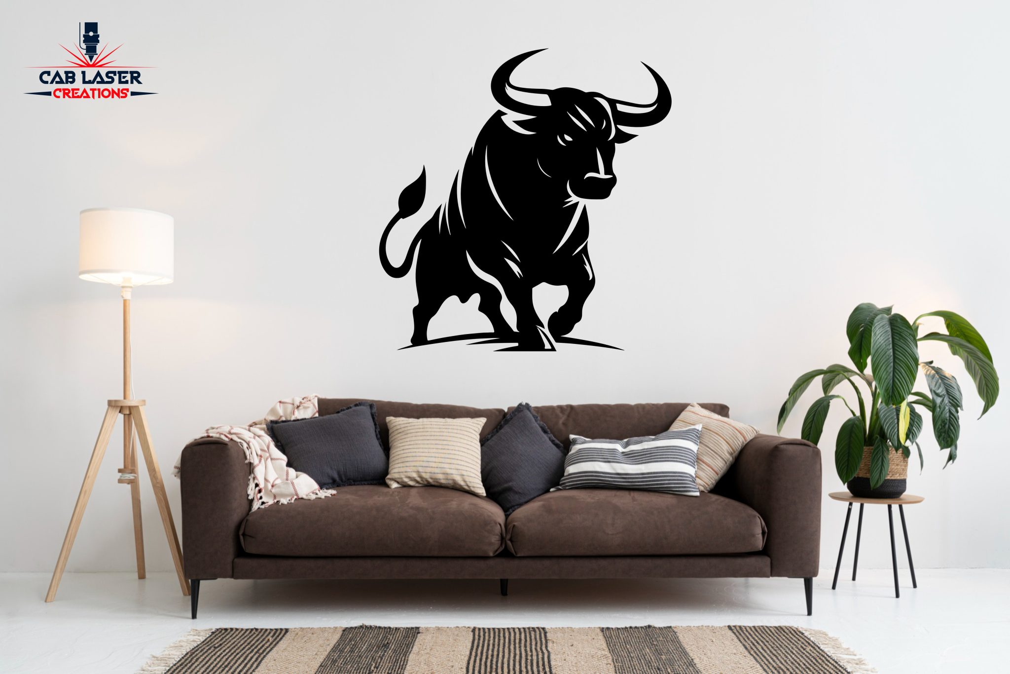 03 Angry Bull Silhouette Steel Cutout - Image 2