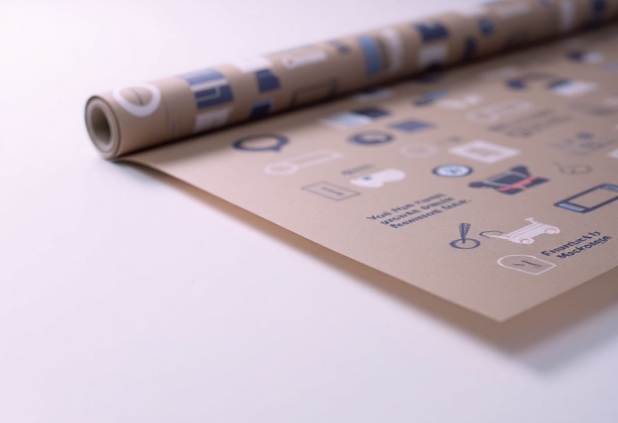 Custom Printed Brown Paper For Wrapping (incl. Design) - Image 4