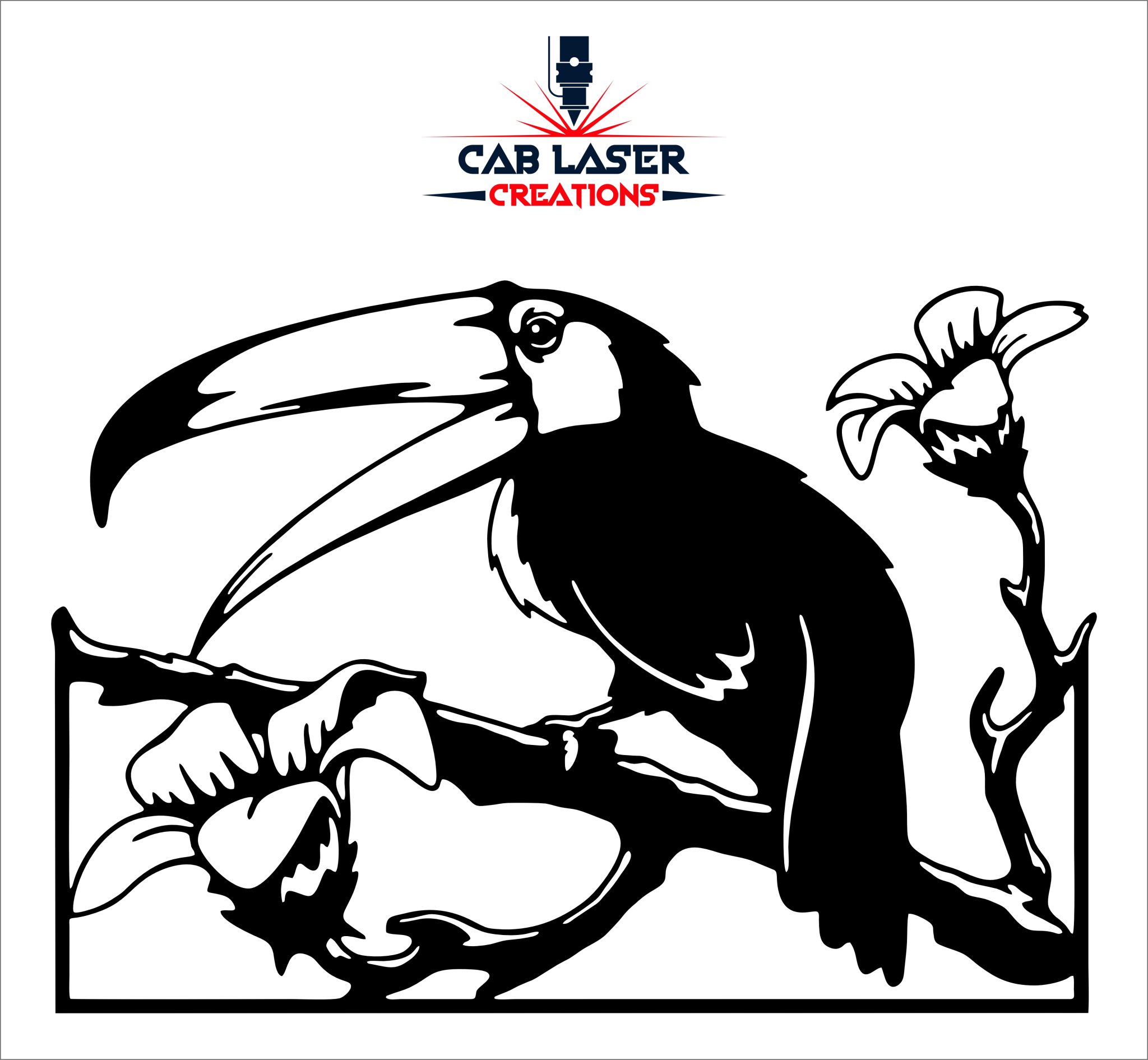 Laser-Cut Toucan Bird Wall Decor Steel Cutout