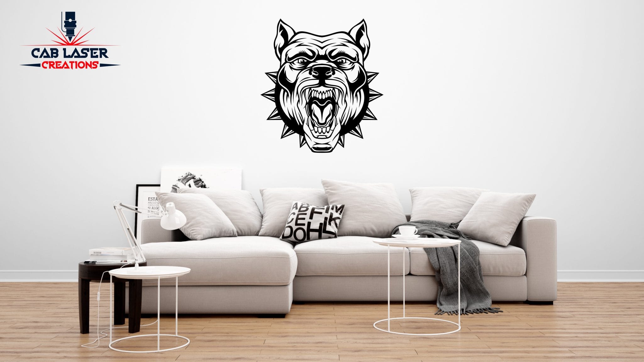 Angry Pitbull Head Steel Wall Art - Image 2