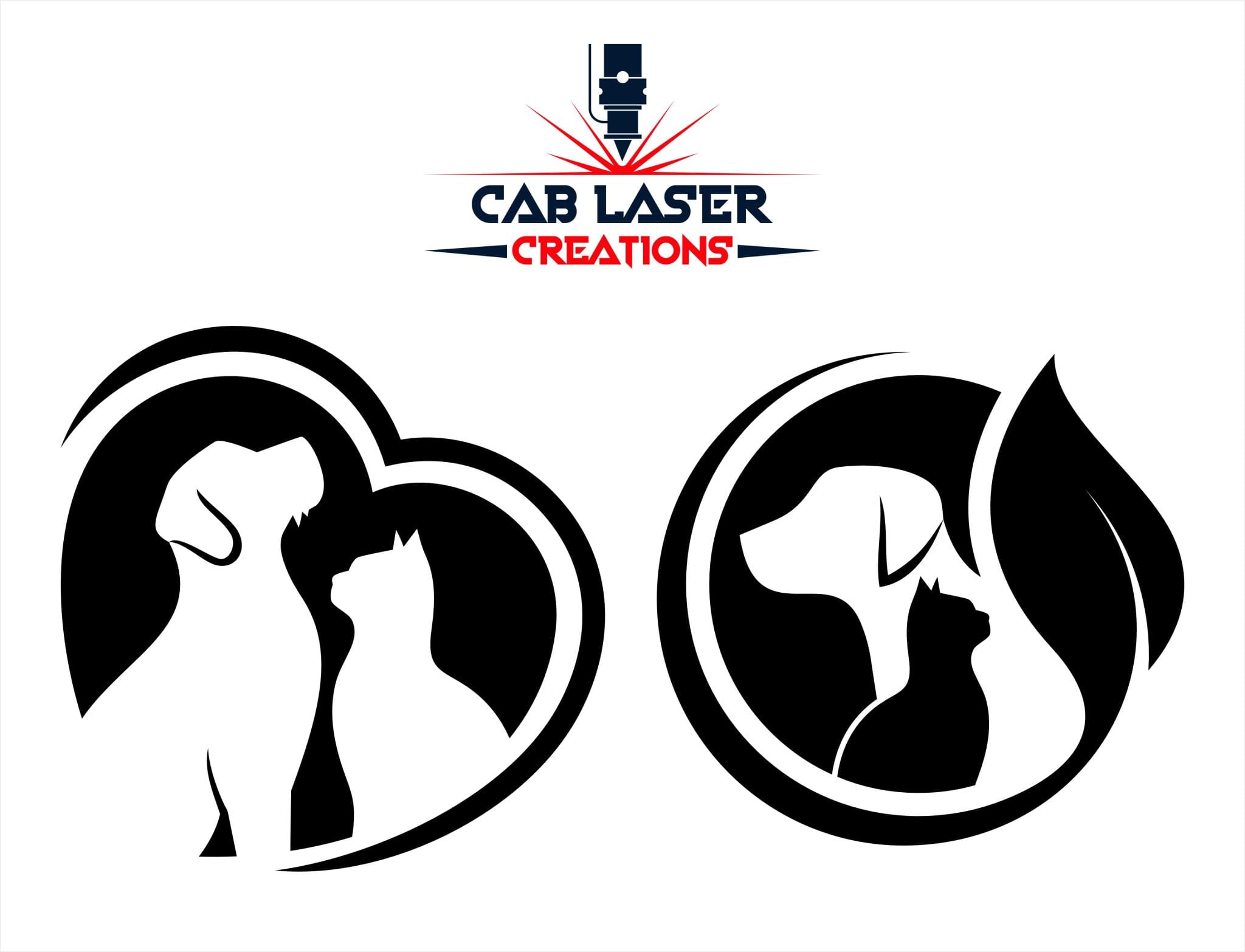 Dog And Cat Logo Set Metal Wall Art