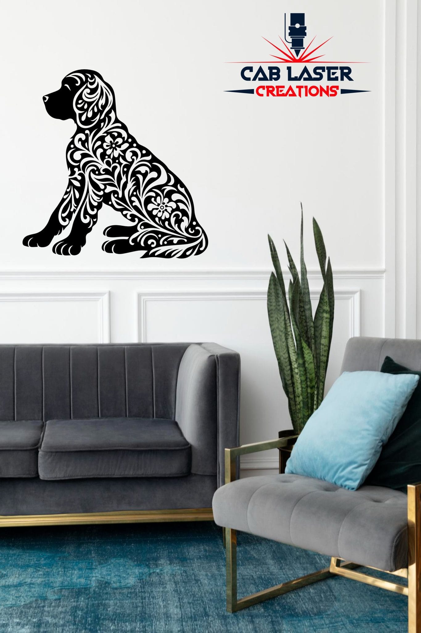 Dog Silhouette Bohemian Nature Dog - Image 3