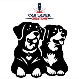 Two Dogs Cutout Steel Home Decor