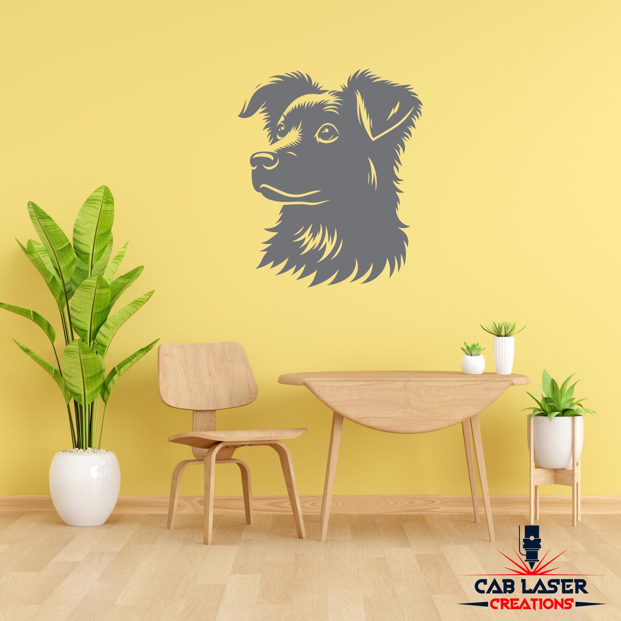 Dog Silhouette Face Cutout Home Decor - Image 3