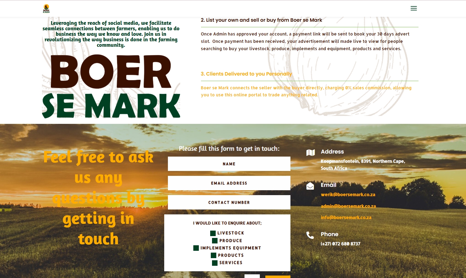 Boer Se Mark Website