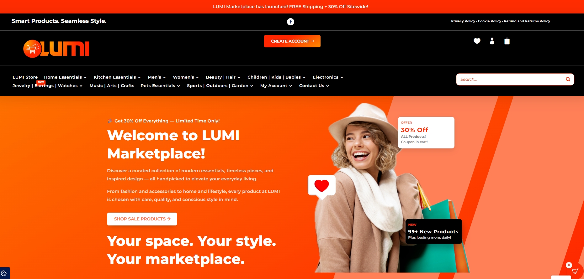 LUMI Marketplace Website